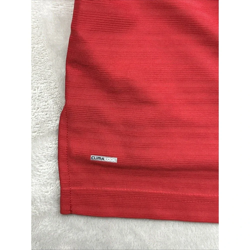 Adidas Golf Climacool Polo Shirt Men’s XL Red Lime Green Set Embroidered - Picture 8 of 13